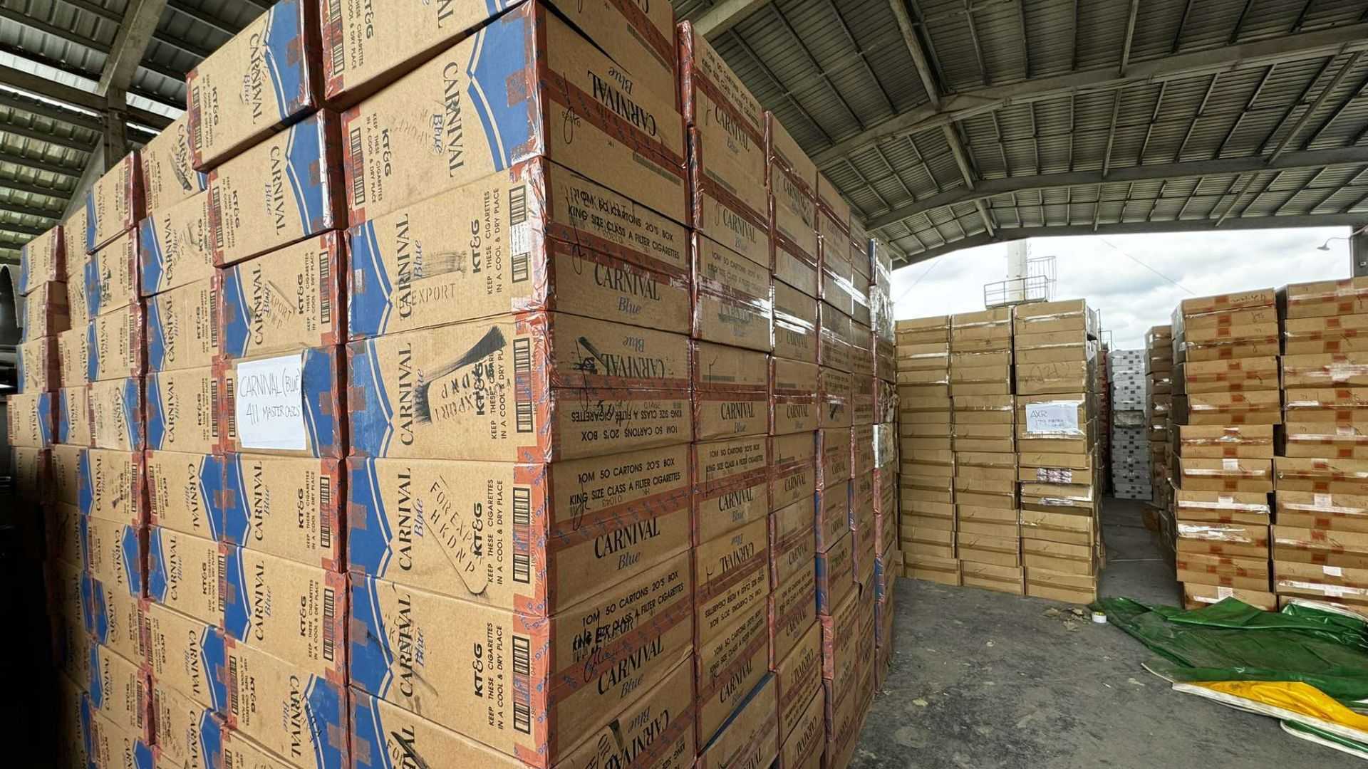 NBI seizes atleast ₱270-M worth of allegedly smuggled recycled cigarettes in Tarlac