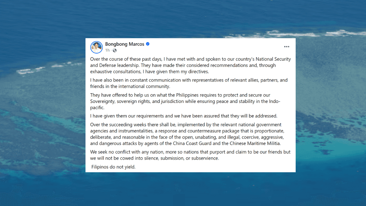 PBBM: PH to carry out ‘response and countermeasure’ following China’s water cannon attack in WPS