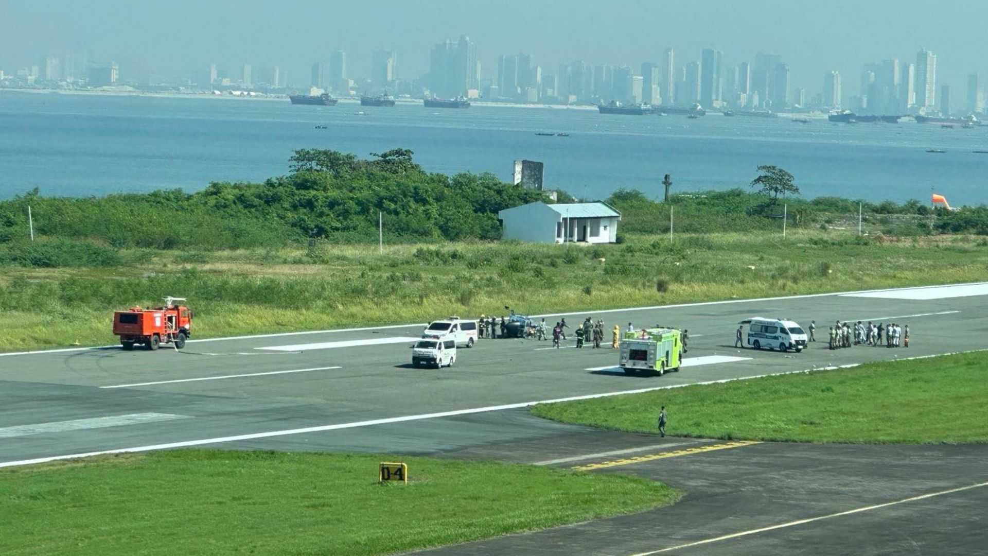 PH Navy chopper crashes in Sangley Airport