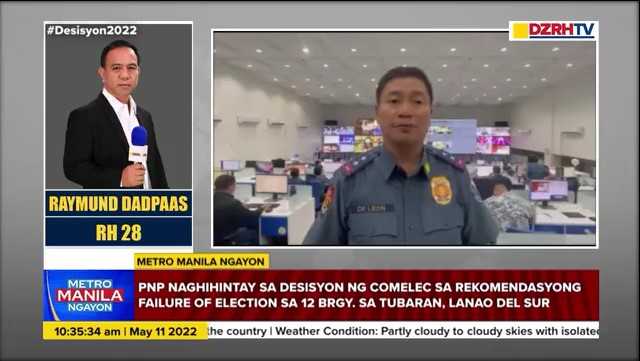 PNP awaits Comelec decision to declare failure of election in 12 Lanao del Sur barangays