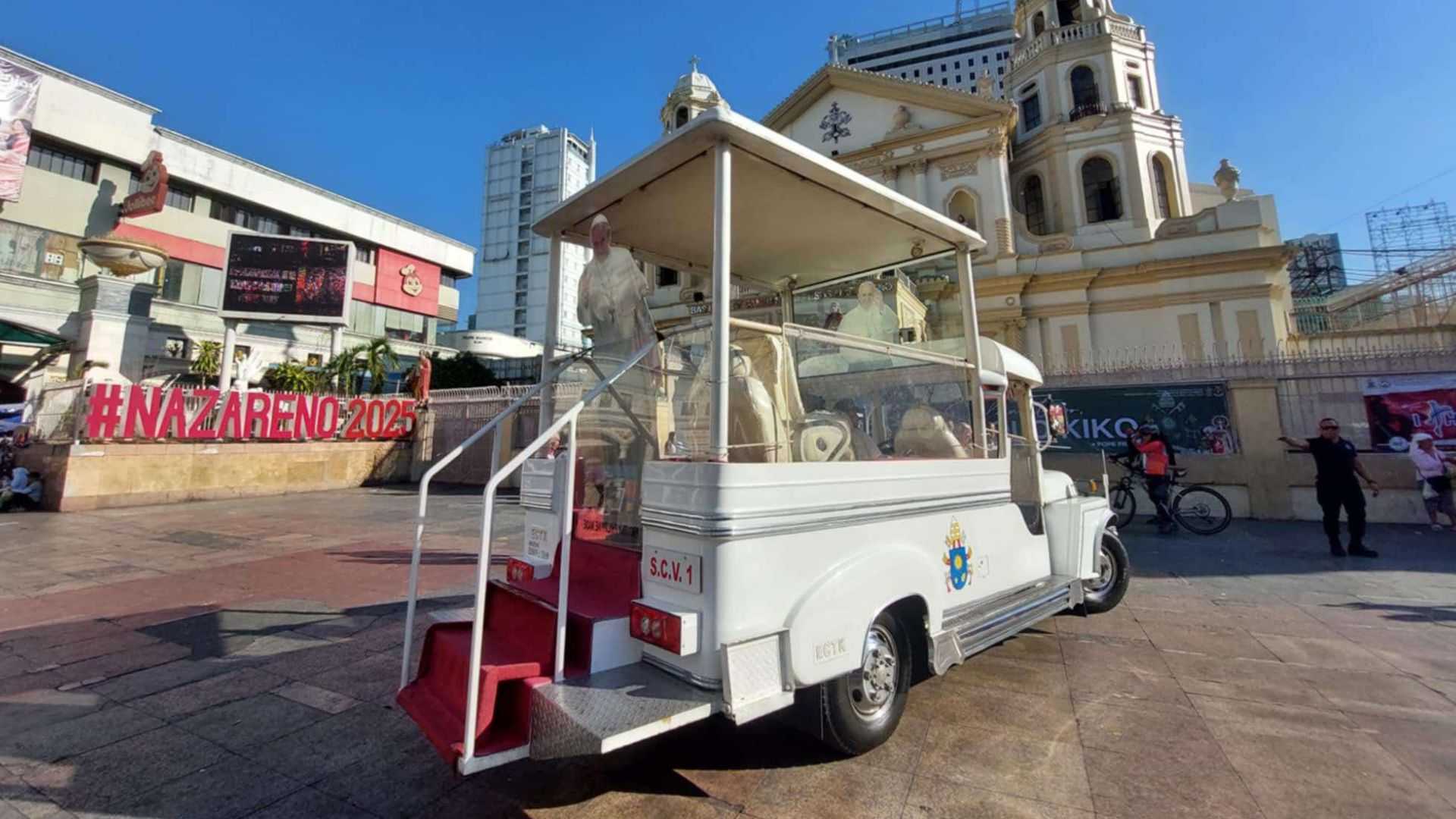 Popemobile used by Pope Francis during 2015 PH visit makes rounds at Metro Manila churches