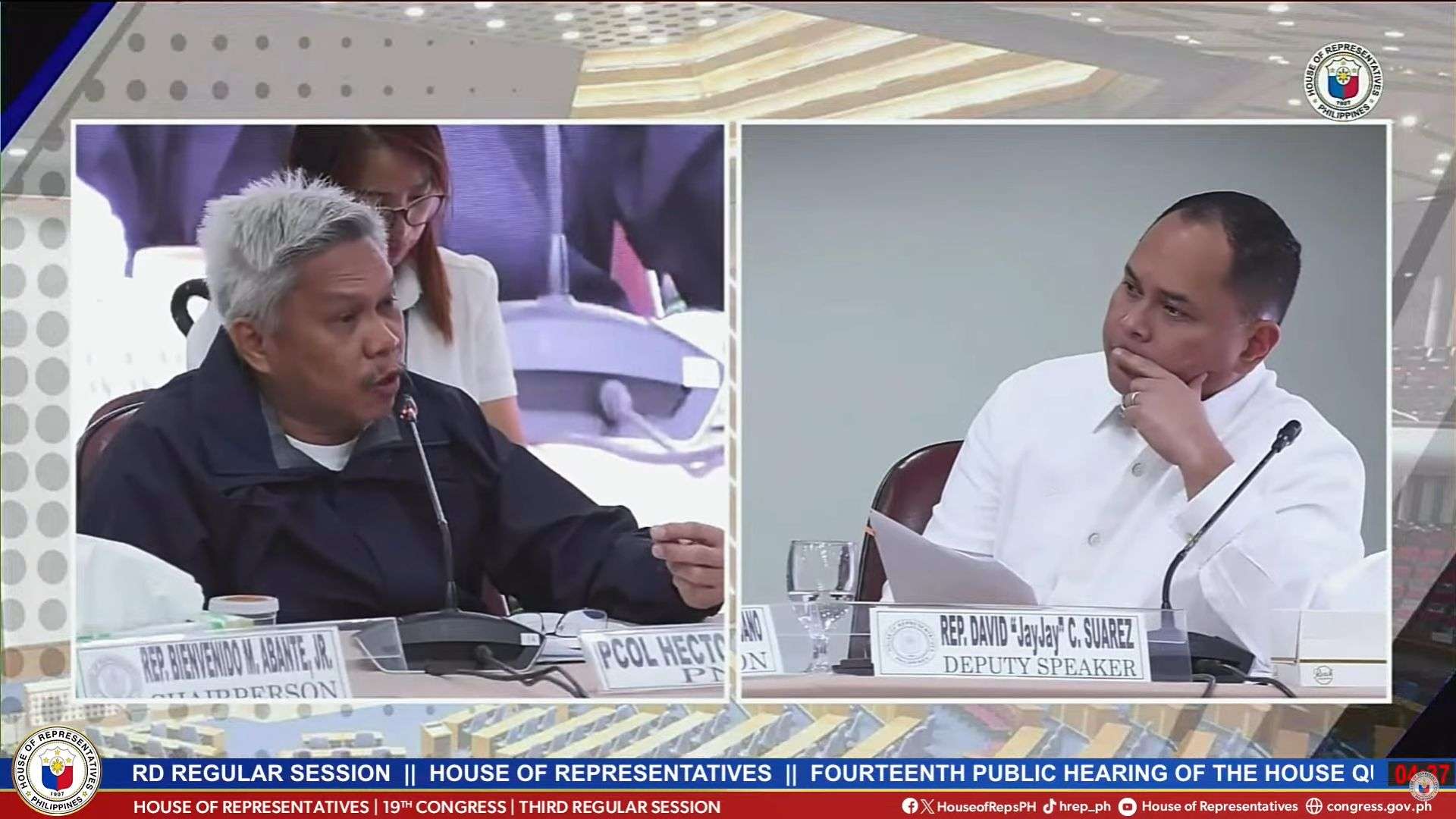 Quad-Comm questions Grijaldo on coercion allegations; declines to answer lawmakers