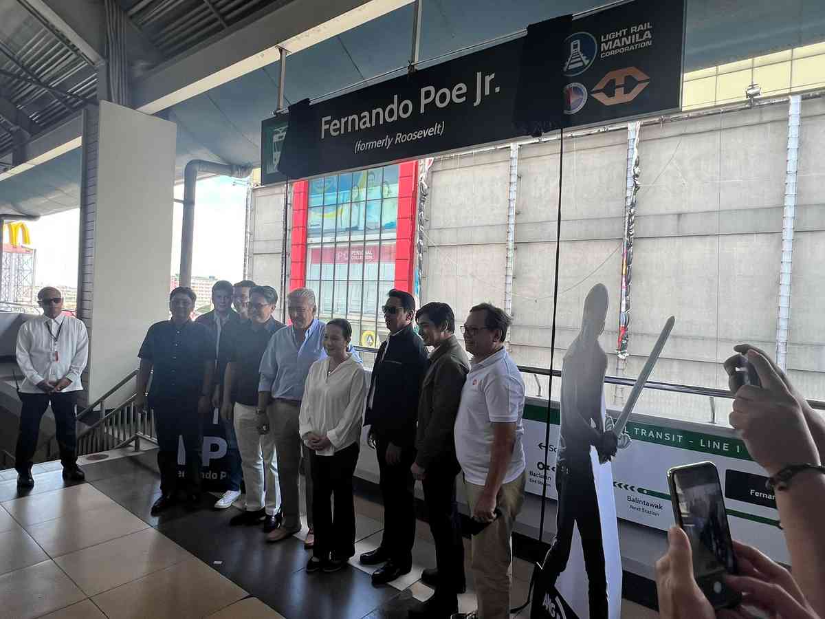 LRT-1 Roosevelt station officially renamed as FPJ station