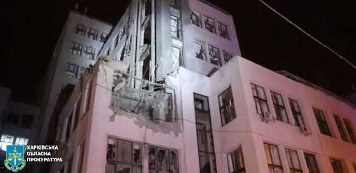 Russia bomb attack shatters historic building in Ukraine's Kharkiv