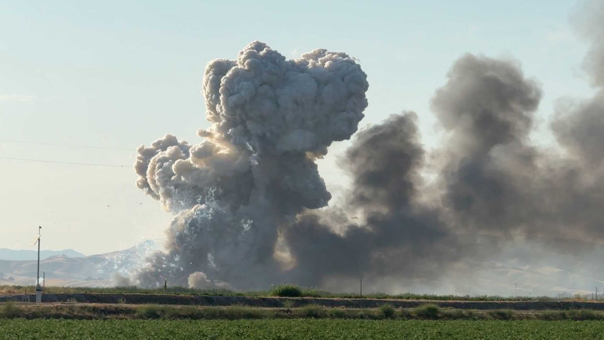 Seven people missing from massive explosion at California fireworks facility