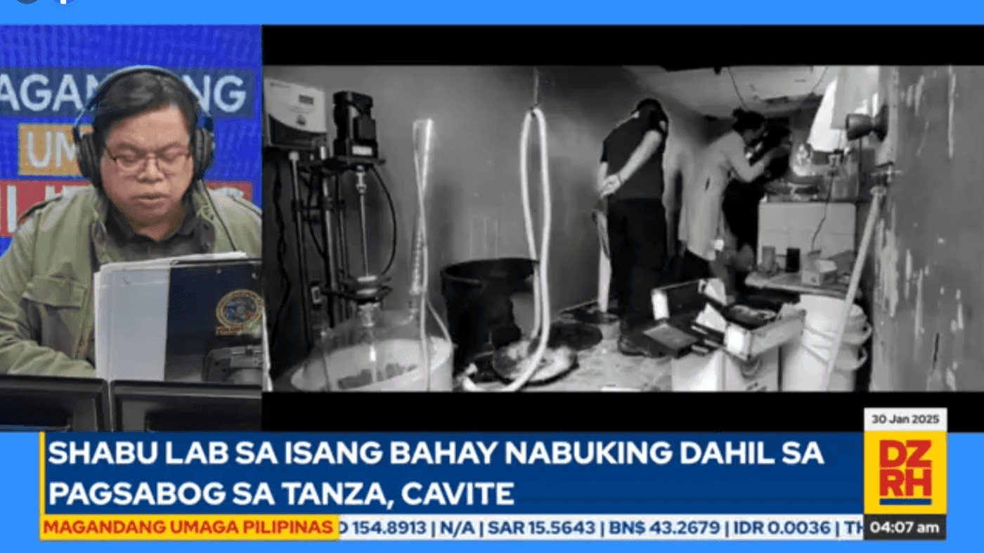 Shabu lab in Tanza, Cavite uncovered due to explosion