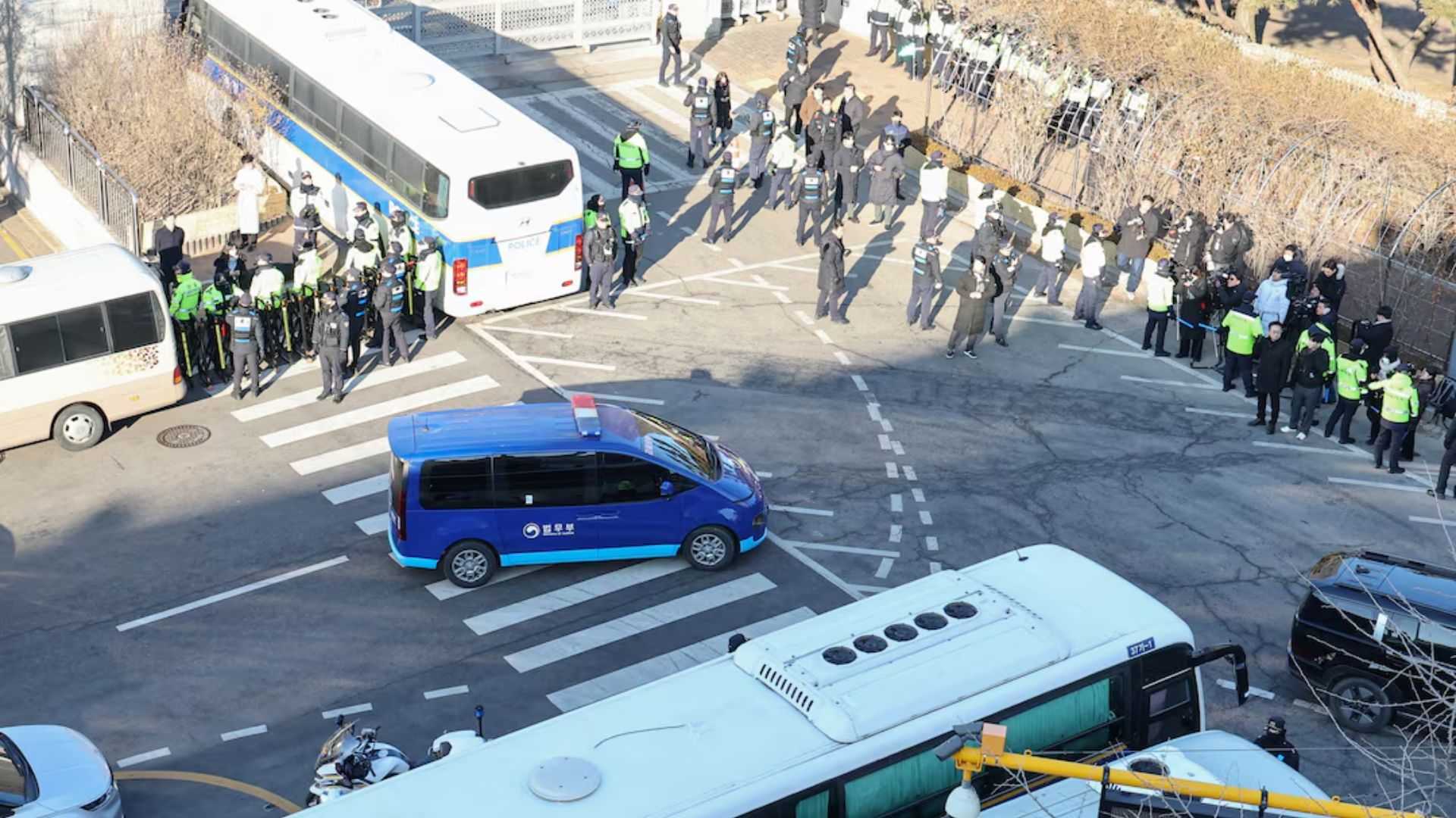 South Korea's Yoon attends his first criminal trial hearing