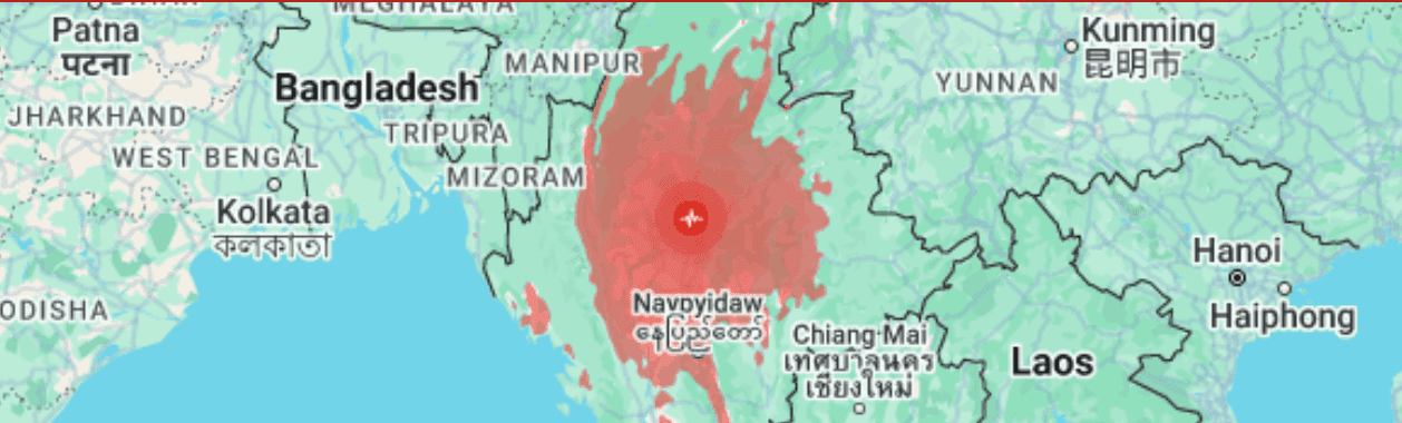 Strong earthquake in central Myanmar, panic in Bangkok