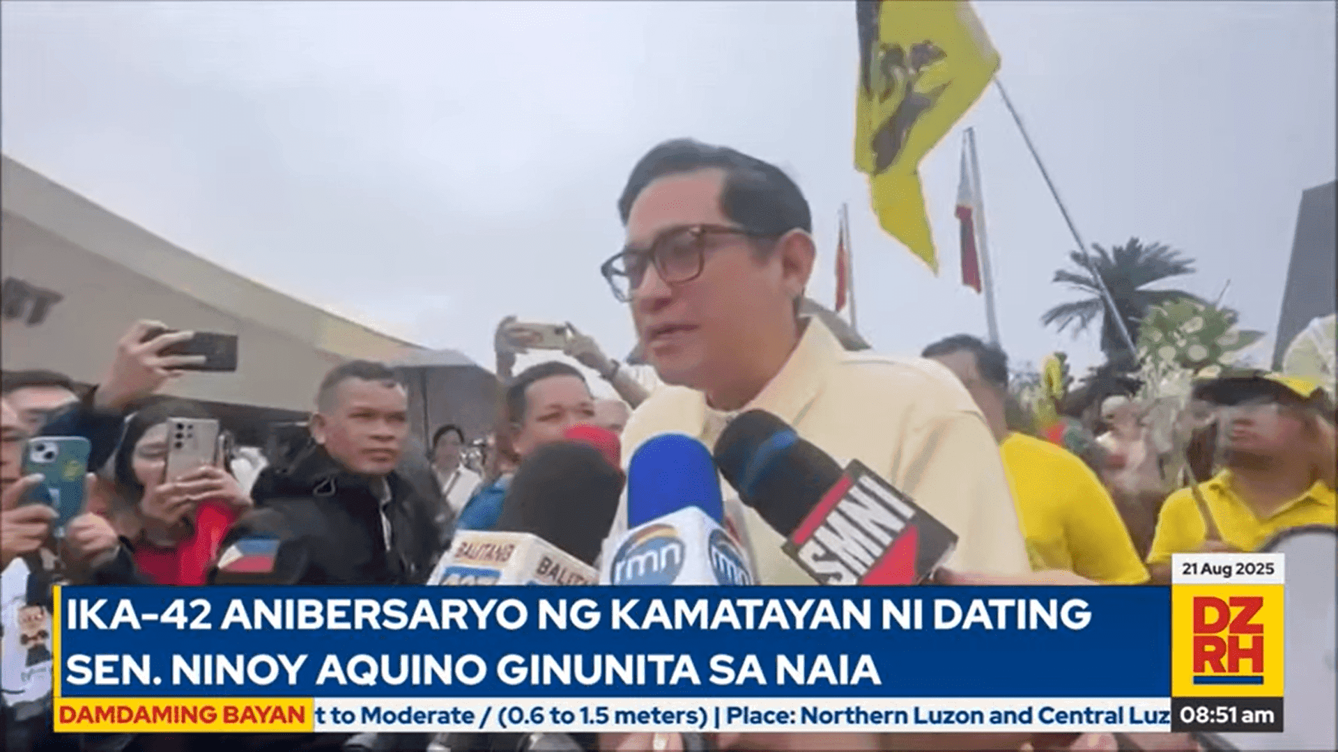Supporters gather at NAIA to commemorate Ninoy Aquino’s 42nd death anniversary