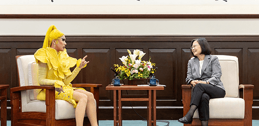 Taiwan drag queens bring their glamour to presidential office celebrating RuPaul win