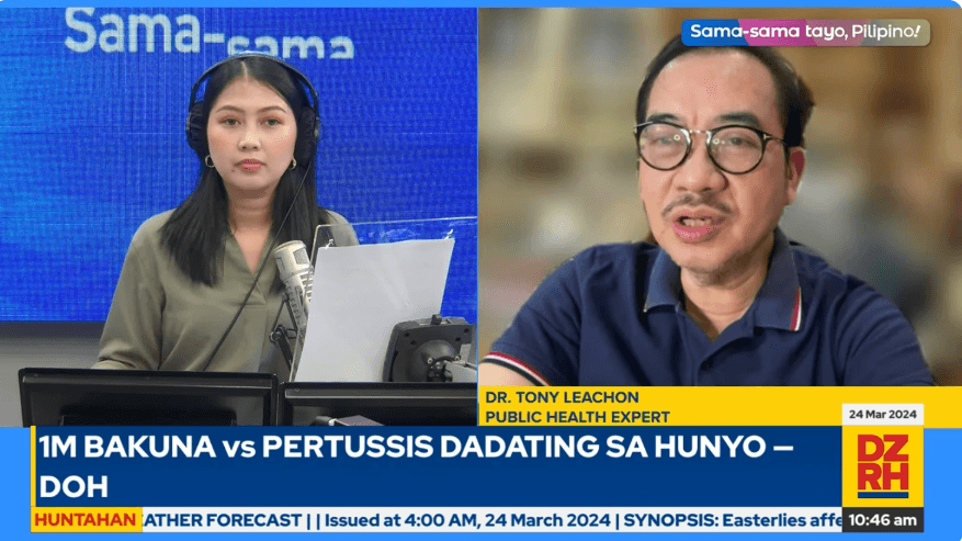 Leachon calls for face mask mandate in pertussis outbreak areas