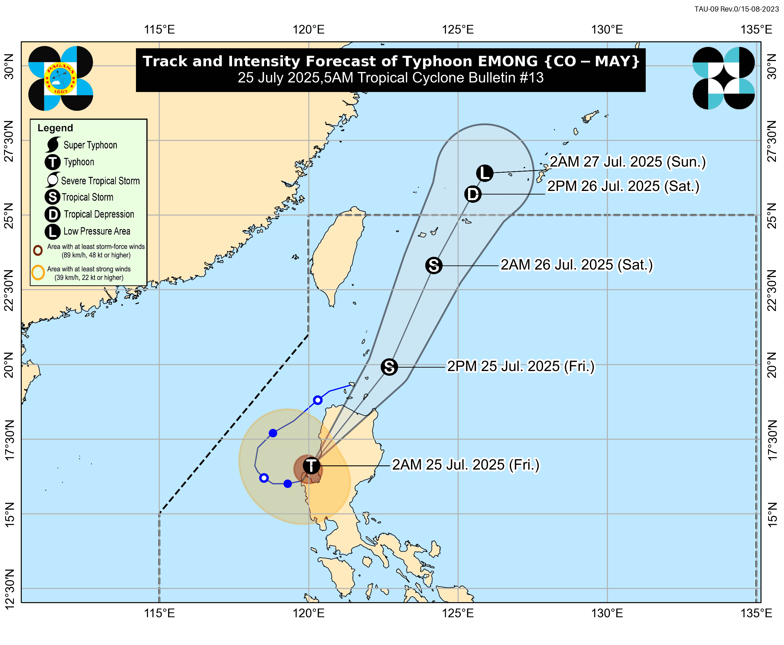 Typhoon Emong accelerates; Signal no. 4 up in parts of Luzon