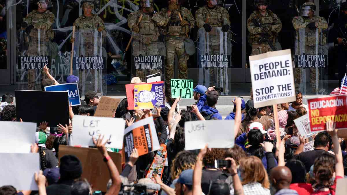 US deploys Marines to Los Angeles as police break up fourth day of protests