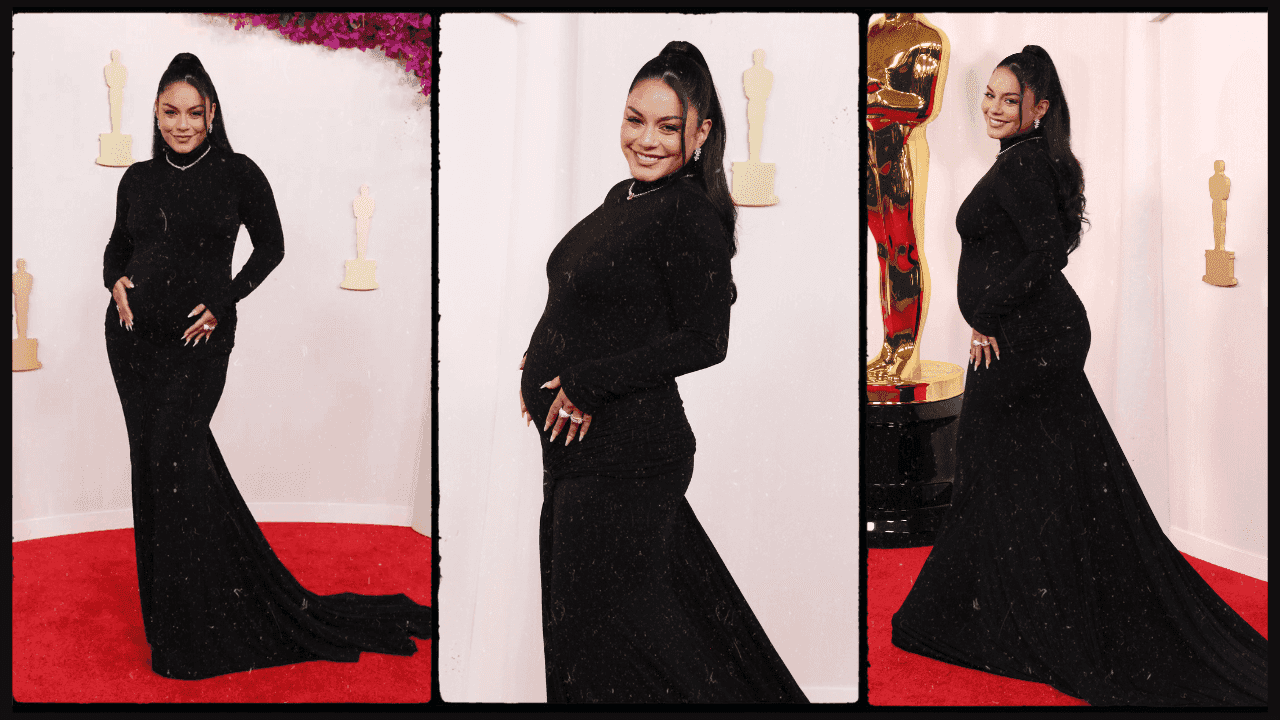 LOOK: Vanessa Hudgens reveals she's pregnant during Oscars 2024 red carpet
